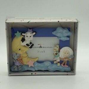 Vintage Rainbow Mountain Hey Diddle Diddle Nursery Rhyme Photo Frame 3.5x5 1993